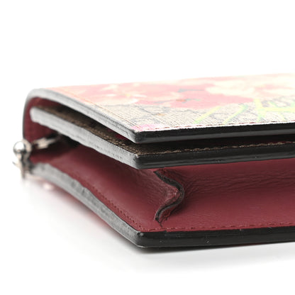 Gucci GG Supreme Monogram Blooms Chain Wallet Beige Multicolor Dry Rose 7 of 8