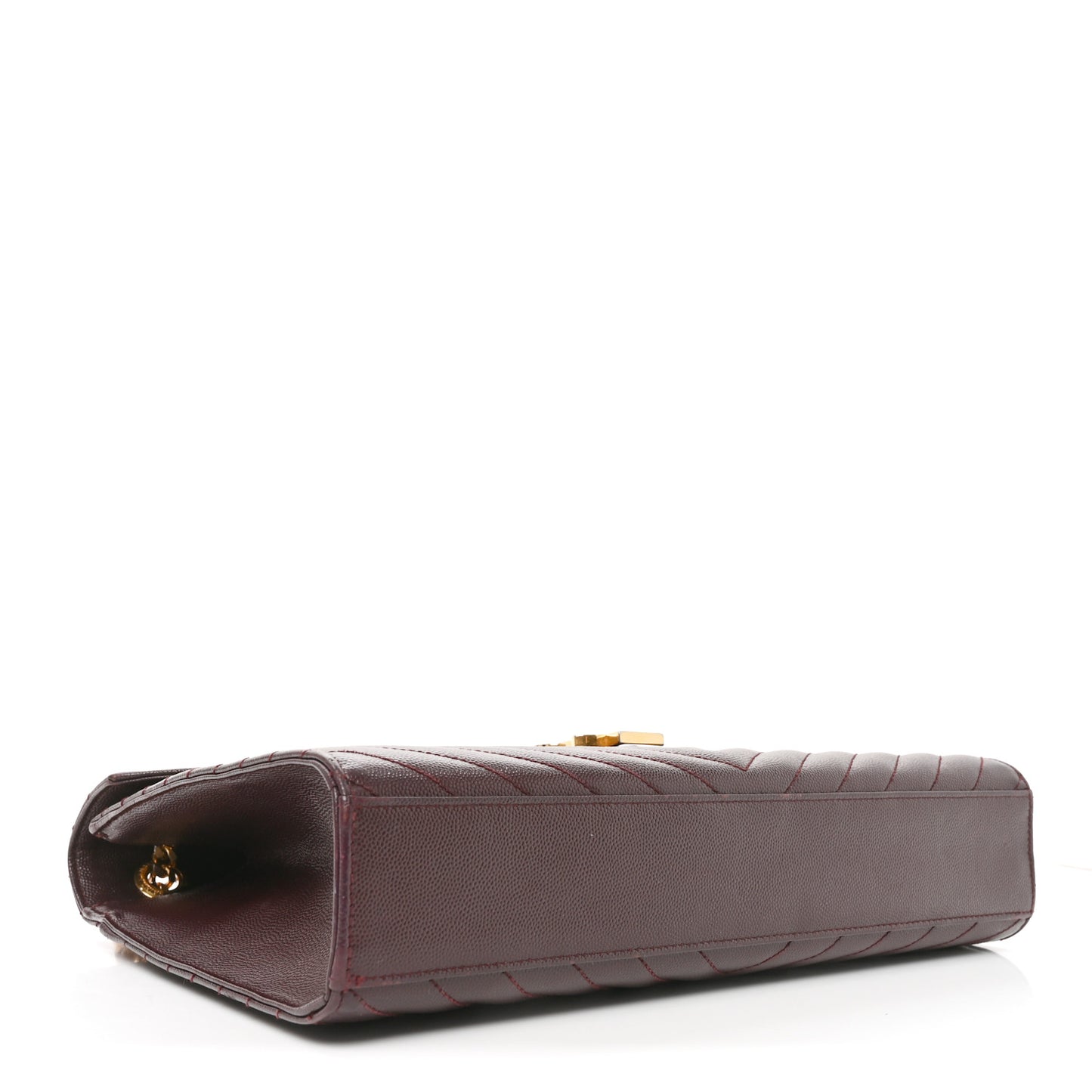 Grain De Poudre Matelasse Chevron Large Monogram Satchel Amaranto