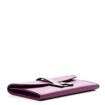Hermes Swift Shiny Alligator Jige Duo Touch Clutch Anemone 4 of 10