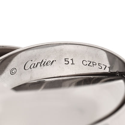 Cartier 18K White Gold Large Trinity Ring 51 5.75 4 of 4