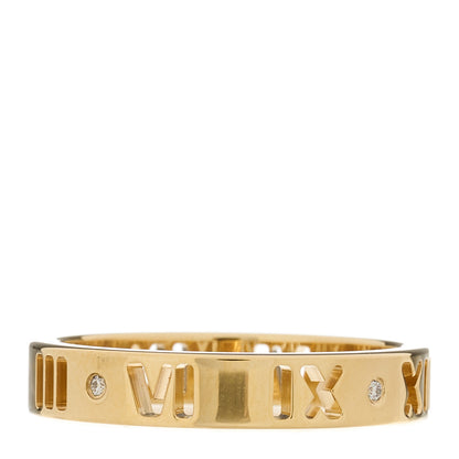 Tiffany 18K Yellow Gold Diamond Atlas Pierced Ring 51 5.75 3 of 4