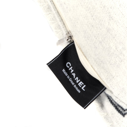 Chanel Merino Wool Cashmere CC Pillow Black Beige 3 of 3