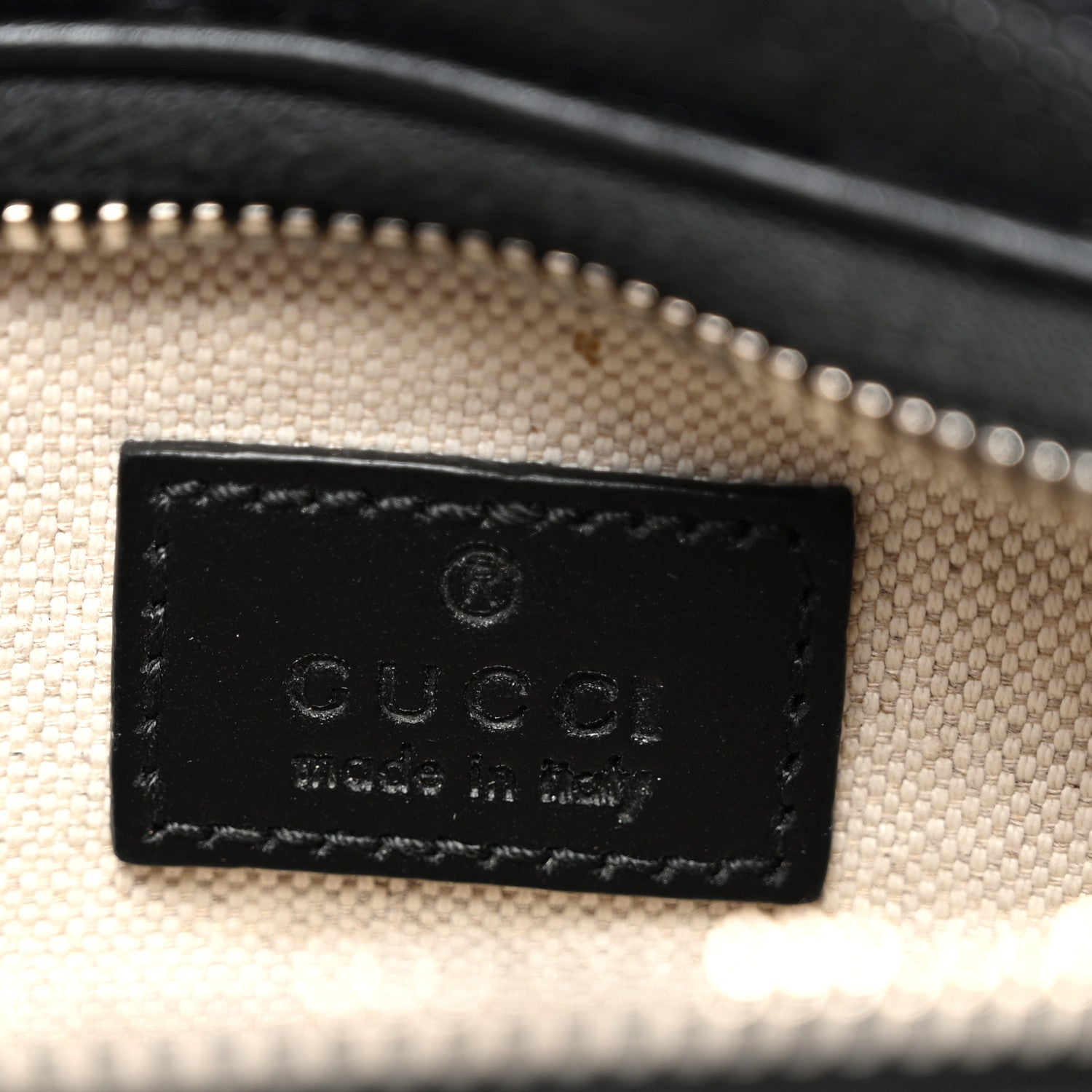 Gucci Calfskin GG Tennis Embossed Belt Bag Black 6 of 11