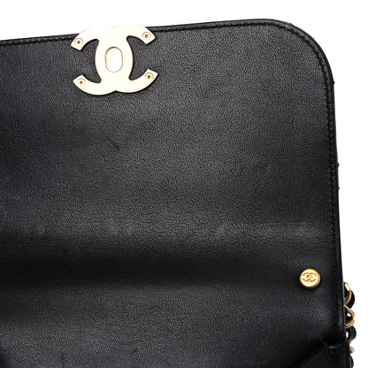 Chanel Lambskin Quilted Small Chain Infinity Top Handle Flap Black 14 of 14