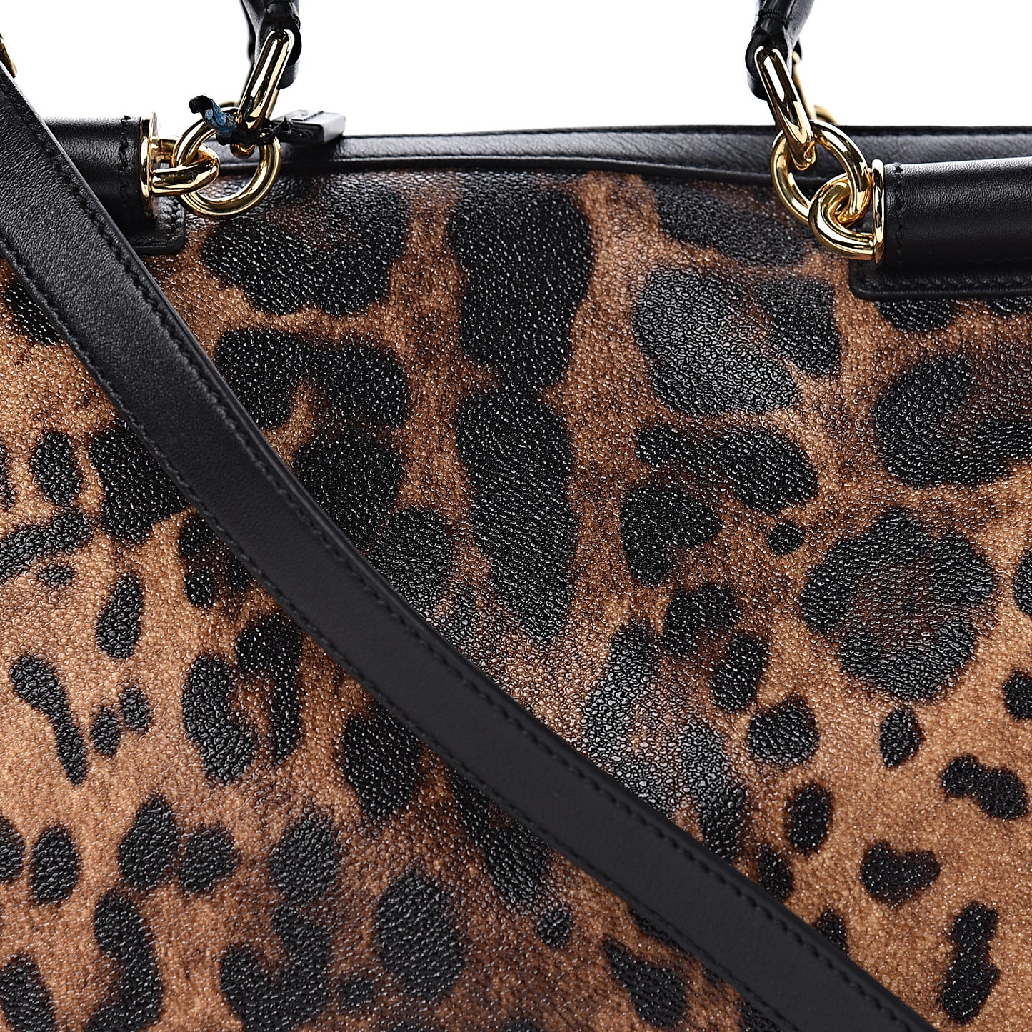 Dauphine Leopard Print Miss Sicily Boston Satchel