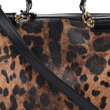 Dolce & Gabbana Dauphine Leopard Print Miss Sicily Boston Satchel 10 of 10