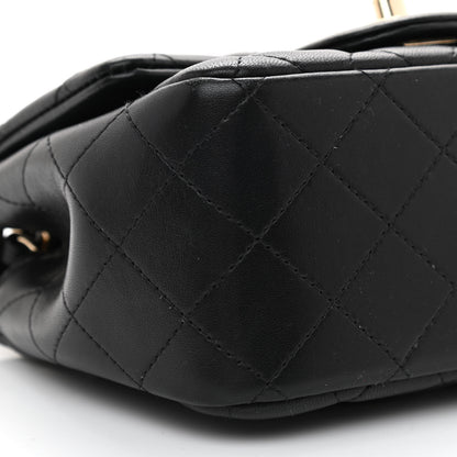Chanel Lambskin Quilted Mini Square Flap Black 10 of 12