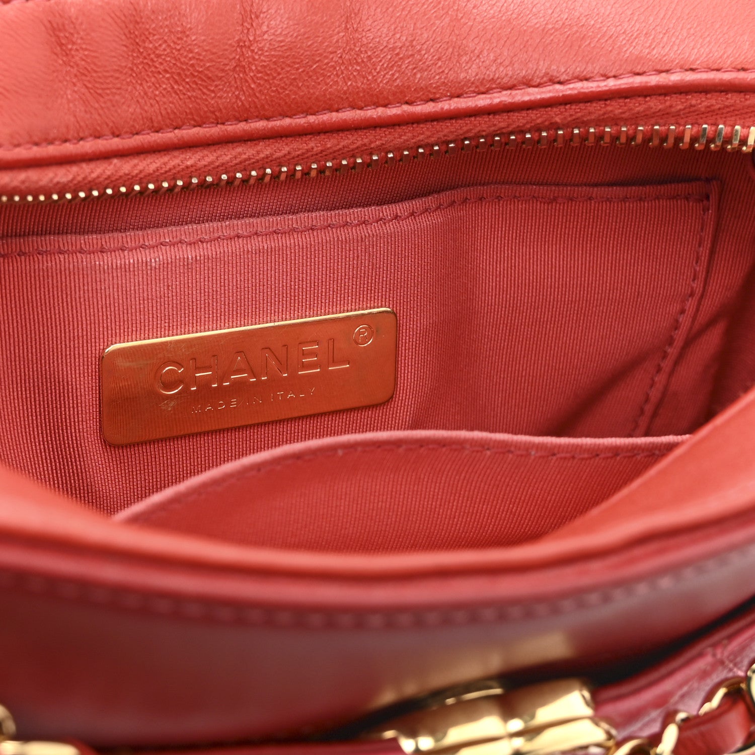 Chanel Goatskin Quilted Small In & Out Camera Case Pink Red 6 of 10