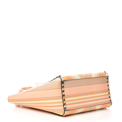 Valentino Garavani Vitello Native Couture 1975 Rockstud Double Handle Tote Mandarin Sorbet 4 of 10