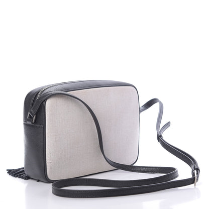 Saint Laurent Linen Canvas Monogram Lou Camera Bag Black 3 of 10