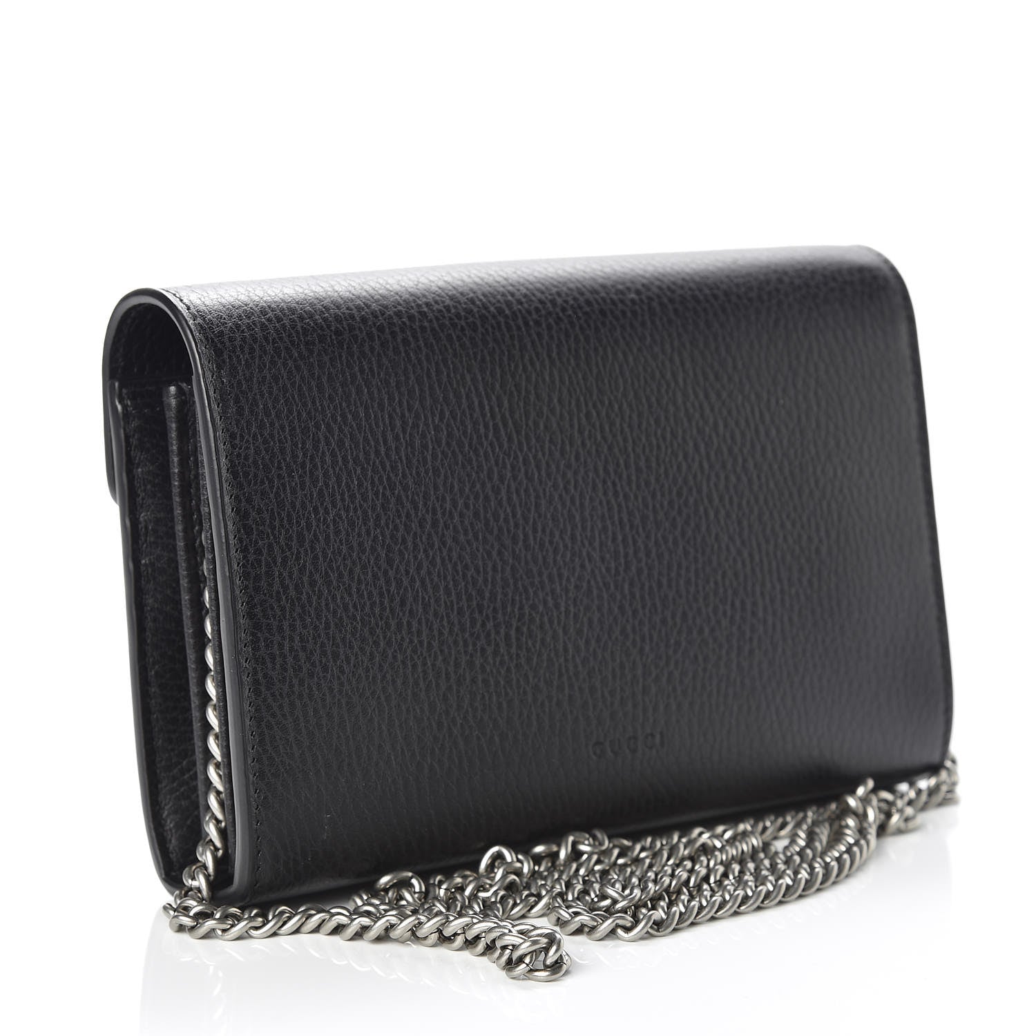 Gucci Calfskin Mini Dionysus Chain Wallet Black 3 of 11