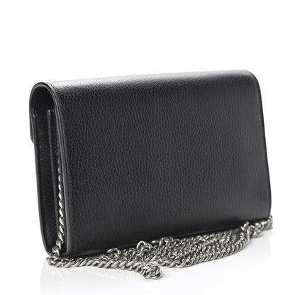 Gucci Calfskin Mini Dionysus Chain Wallet Black 3 of 11