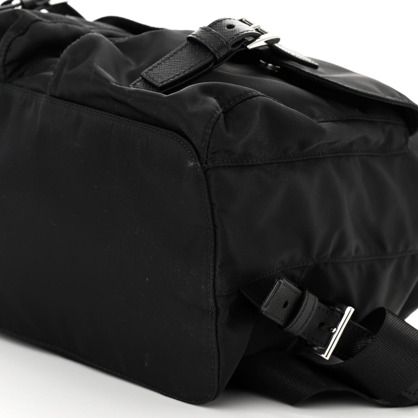 Re-Nylon Saffiano Medium Backpack Black