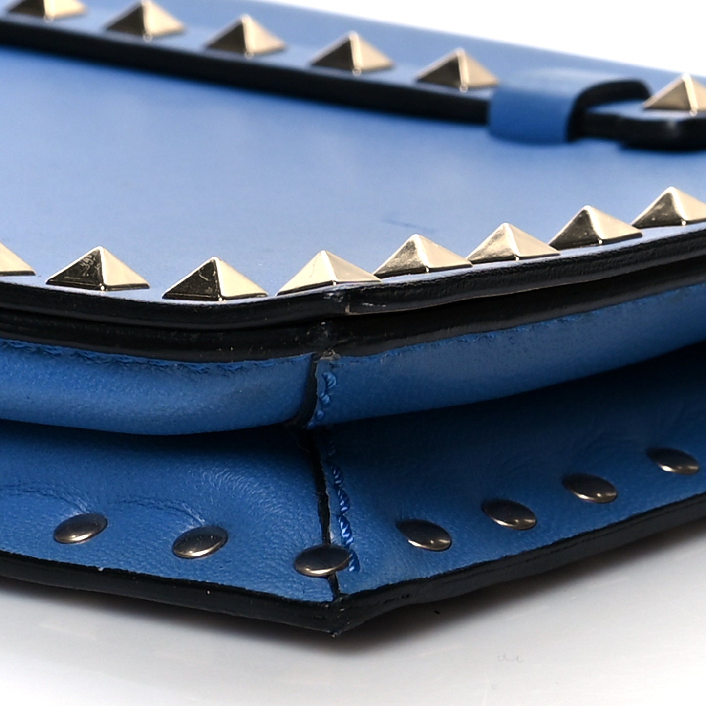 Nappa Rockstud Wristlet Clutch Light Sapphire