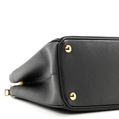 Prada Saffiano Small Galleria Double Zip Tote Black 8 of 9