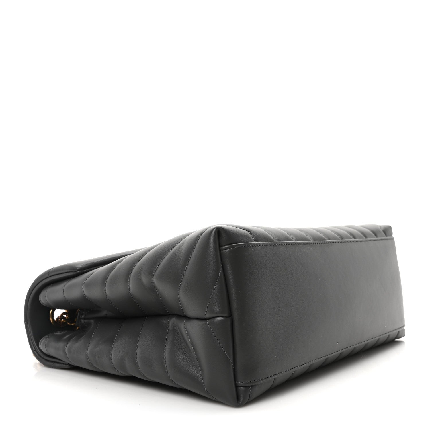 Saint Laurent Calfskin Y Quilted Monogram Medium Loulou Chain Satchel Storm 4 of 10