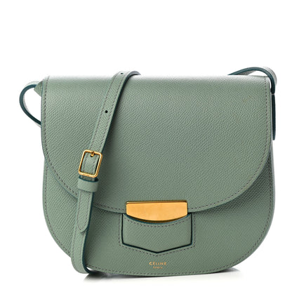 Celine Baby Grained Calfskin Small Trotteur Jade 1 of 9