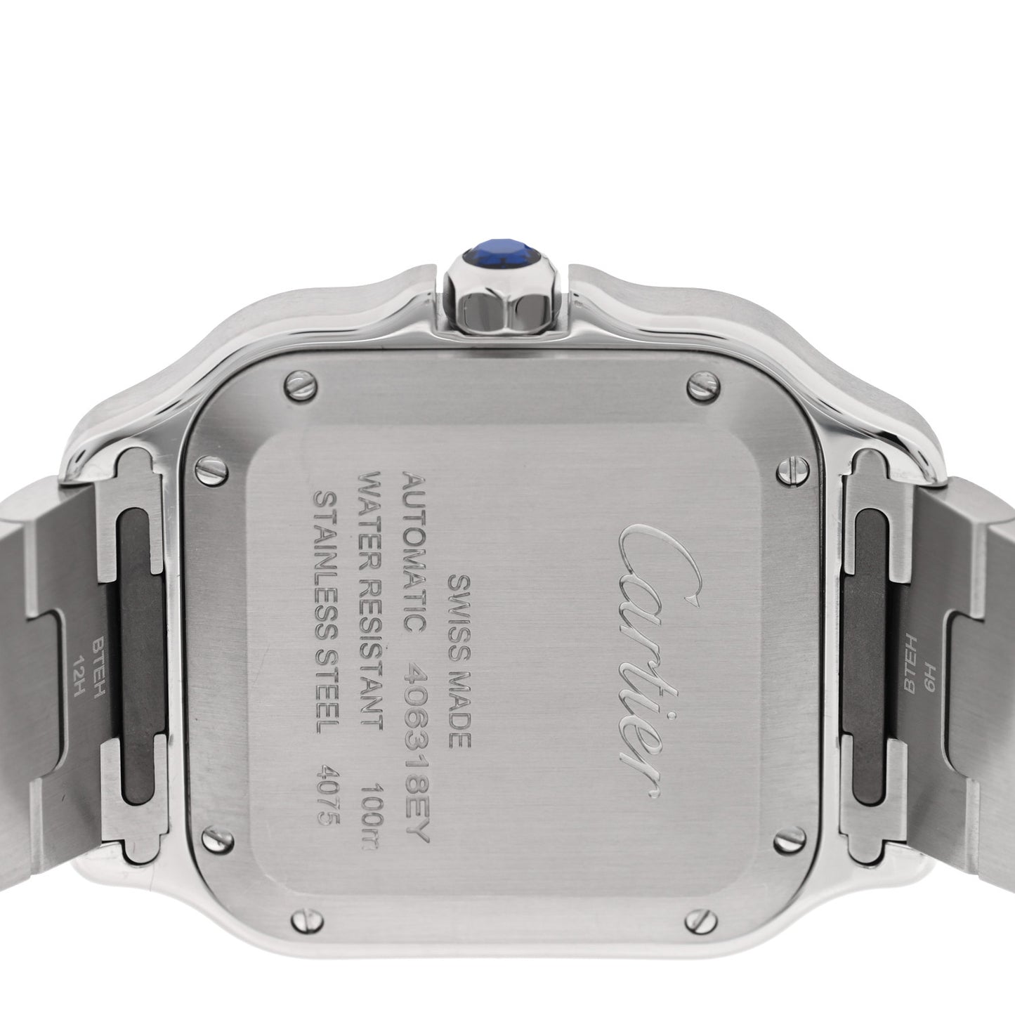 Stainless Steel 35mm Santos de Cartier Automatic Watch Green