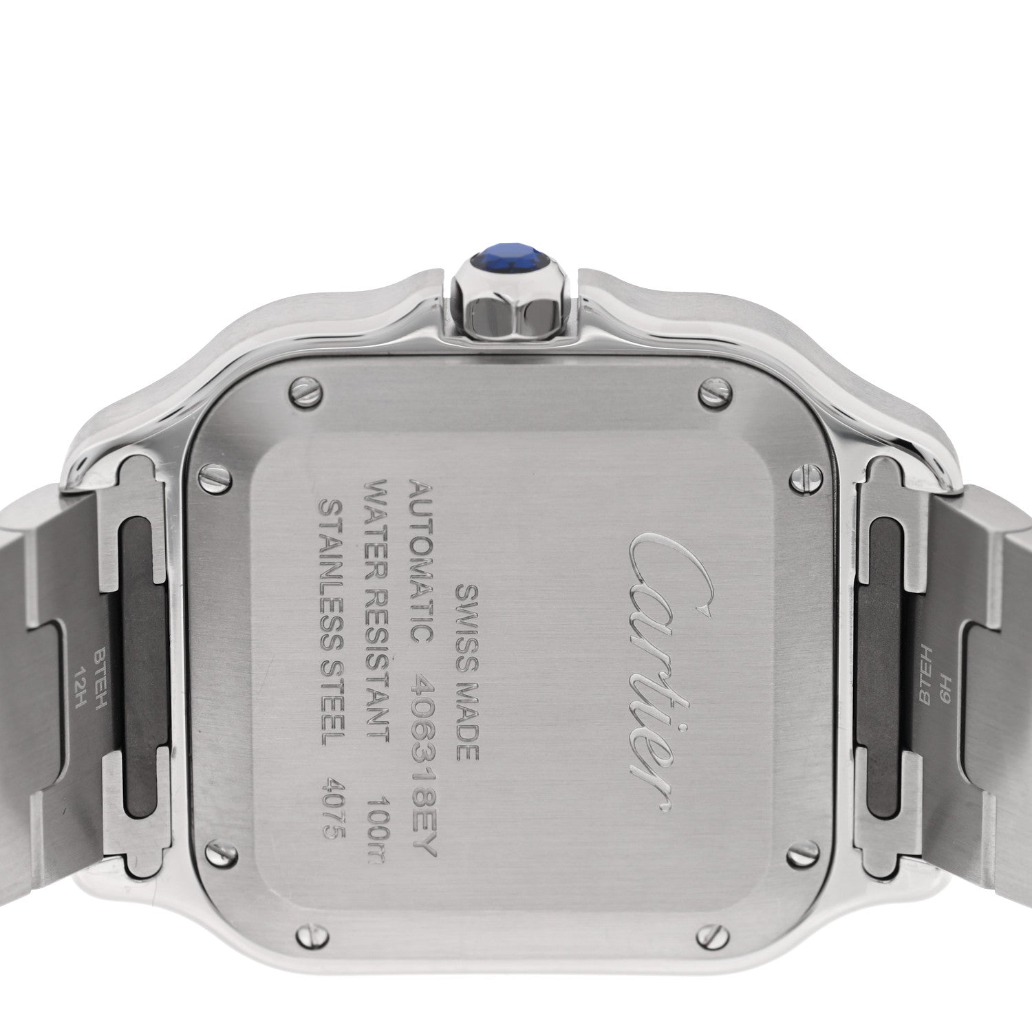 Cartier Stainless Steel 35mm Santos de Cartier Automatic Watch Green 4 of 5