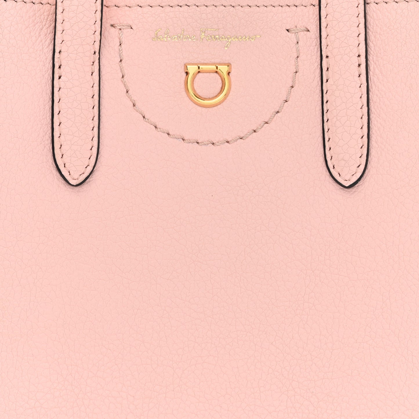 Tumbled Calfskin Gancini Mini Bag Pink