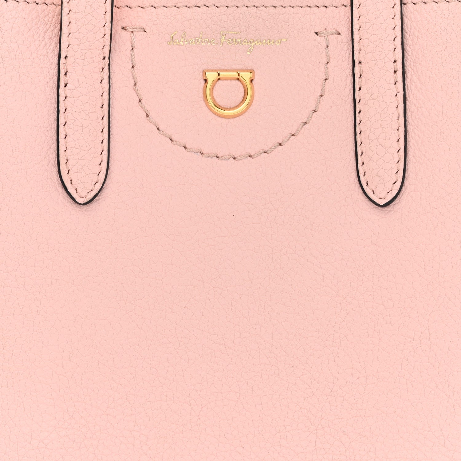 Salvatore Ferragamo Tumbled Calfskin Gancini Mini Bag Pink 7 of 9