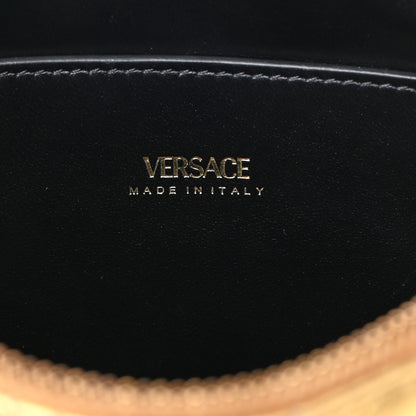 Versace Metallic Lambskin Quilted Virtus Shoulder Bag Gold 6 of 9