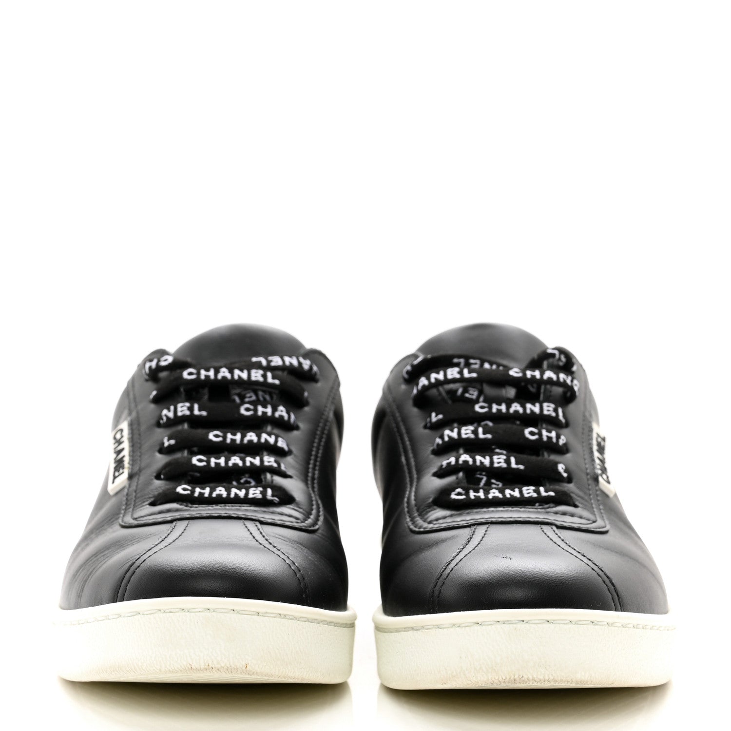 Chanel Calfskin CC Womens Sneakers 36 Black 3 of 9