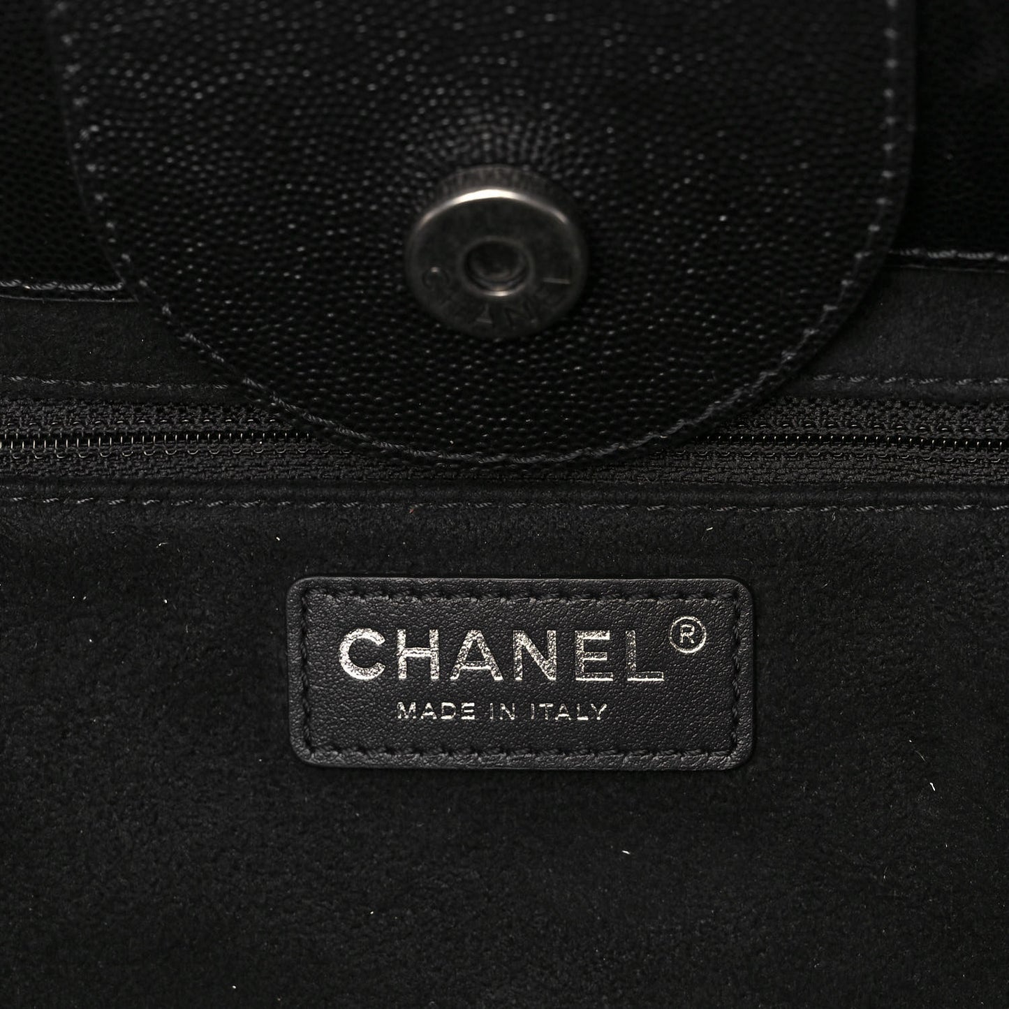 Caviar Small Studded Deauville Tote Black