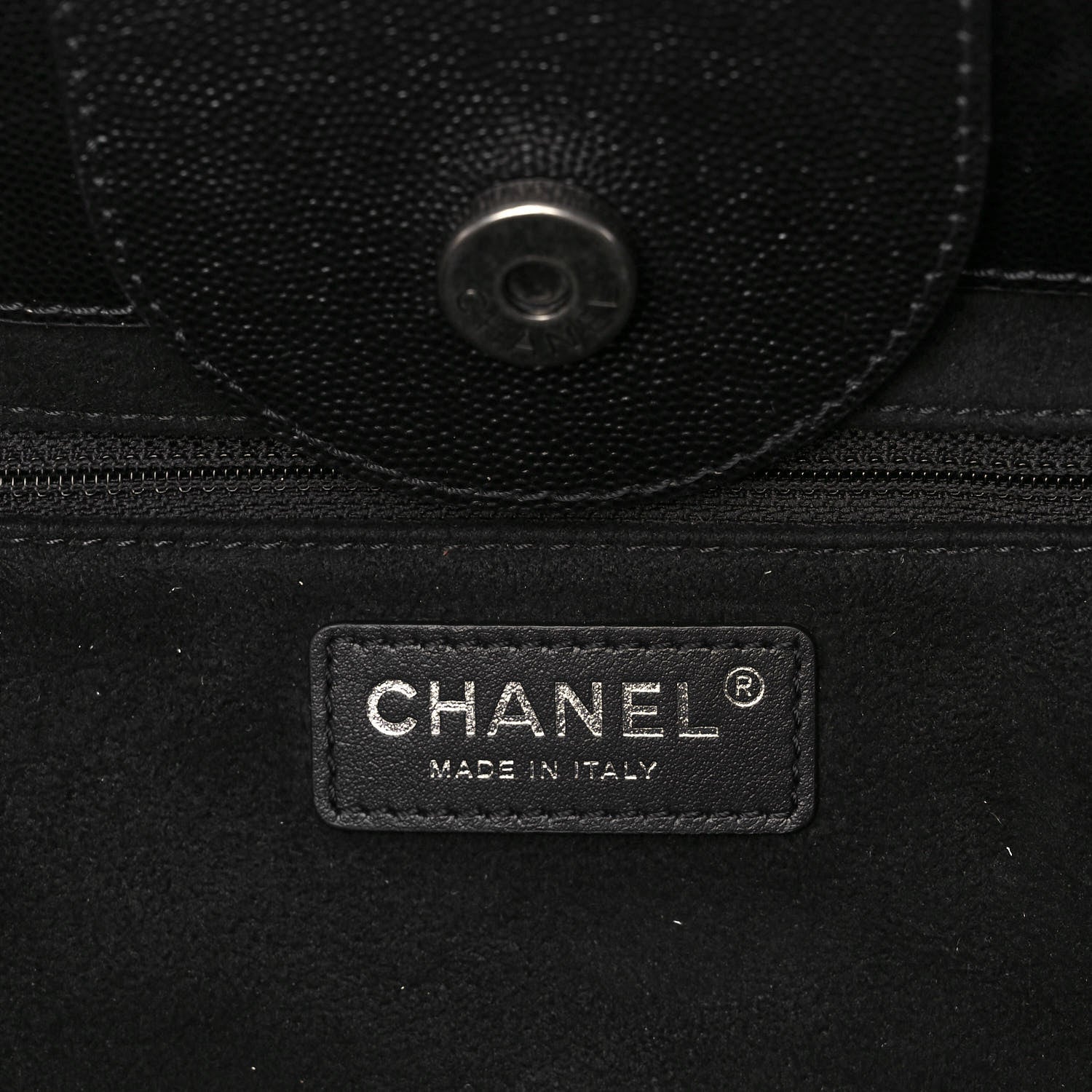 Chanel Caviar Small Studded Deauville Tote Black 5 of 11