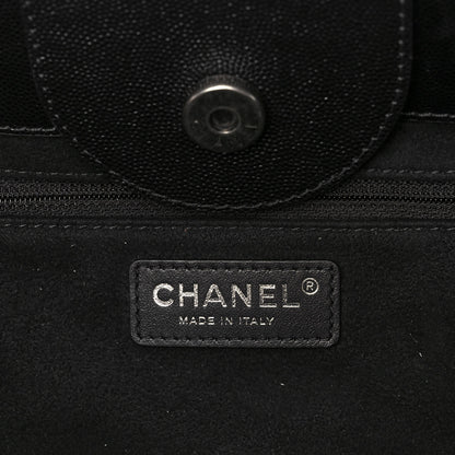 Chanel Caviar Small Studded Deauville Tote Black 5 of 11
