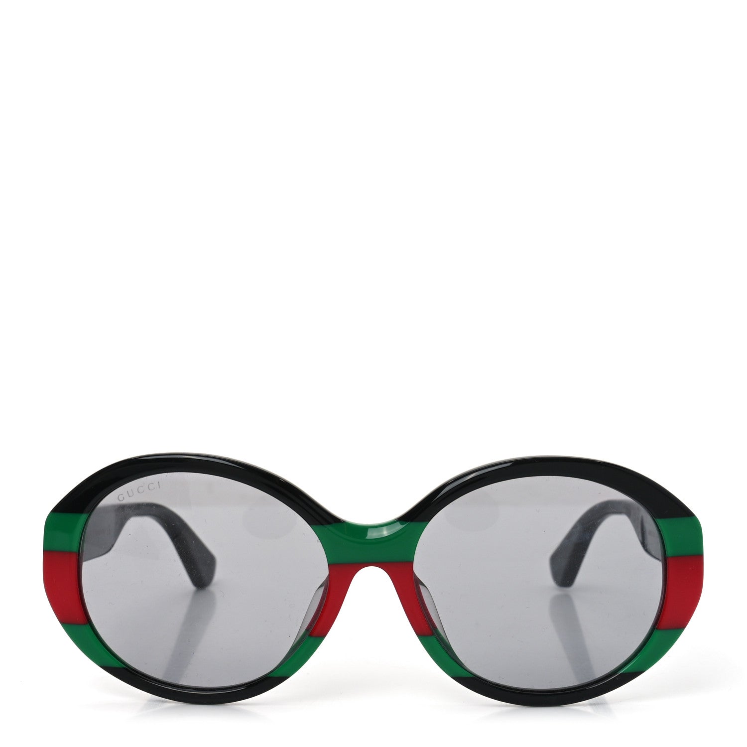Gucci Round Web Sunglasses GG0279SA Black Green 2 of 7