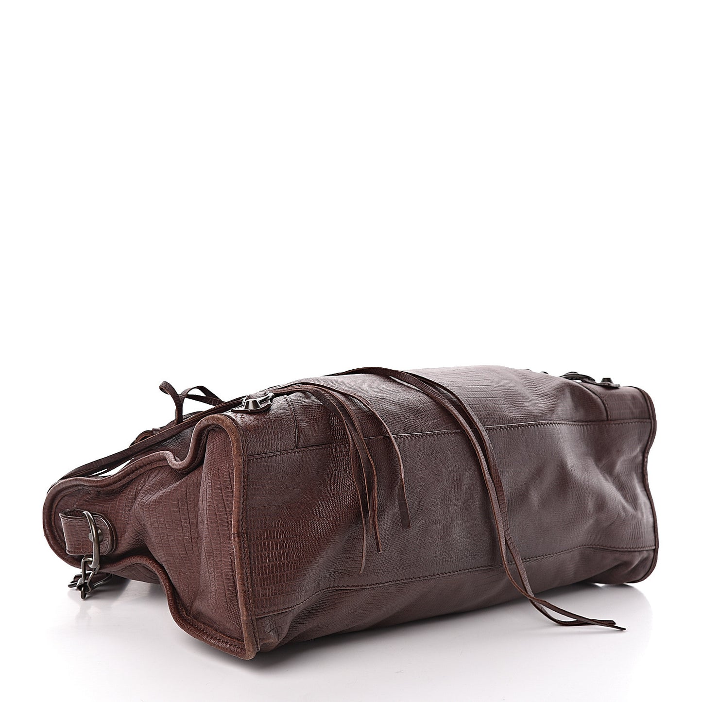 Agneau Classic Hardware Lizard Embossed City Castagna