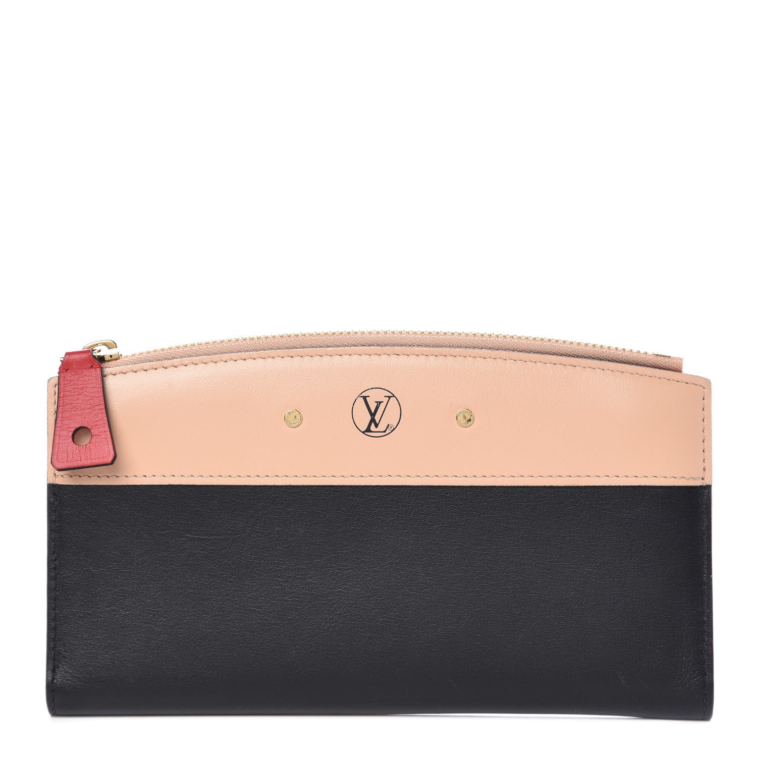 Louis Vuitton Calfskin City Steamer Wallet Black Creme Bourgogne 1 of 8
