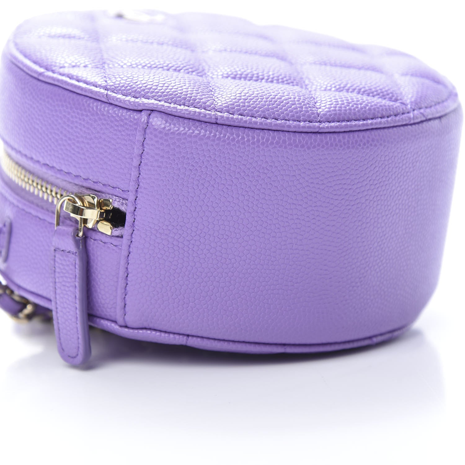Chanel Caviar Quilted Round Clutch With Chain Purple 9 of 11