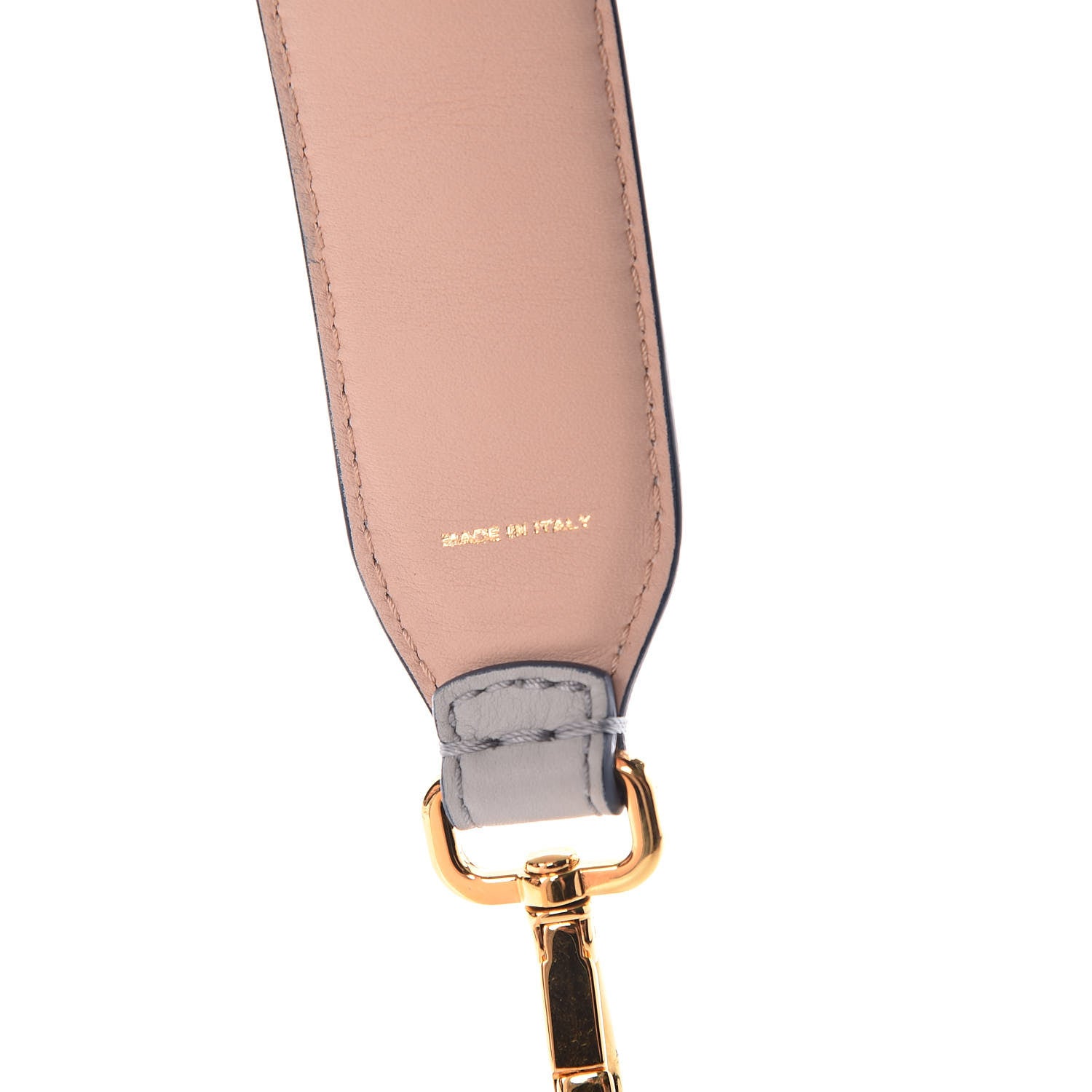 Fendi Vitello Dolce Plexiglass Bi-Color Studded Strap You Grigio Perla Plaster Multicolor 4 of 5