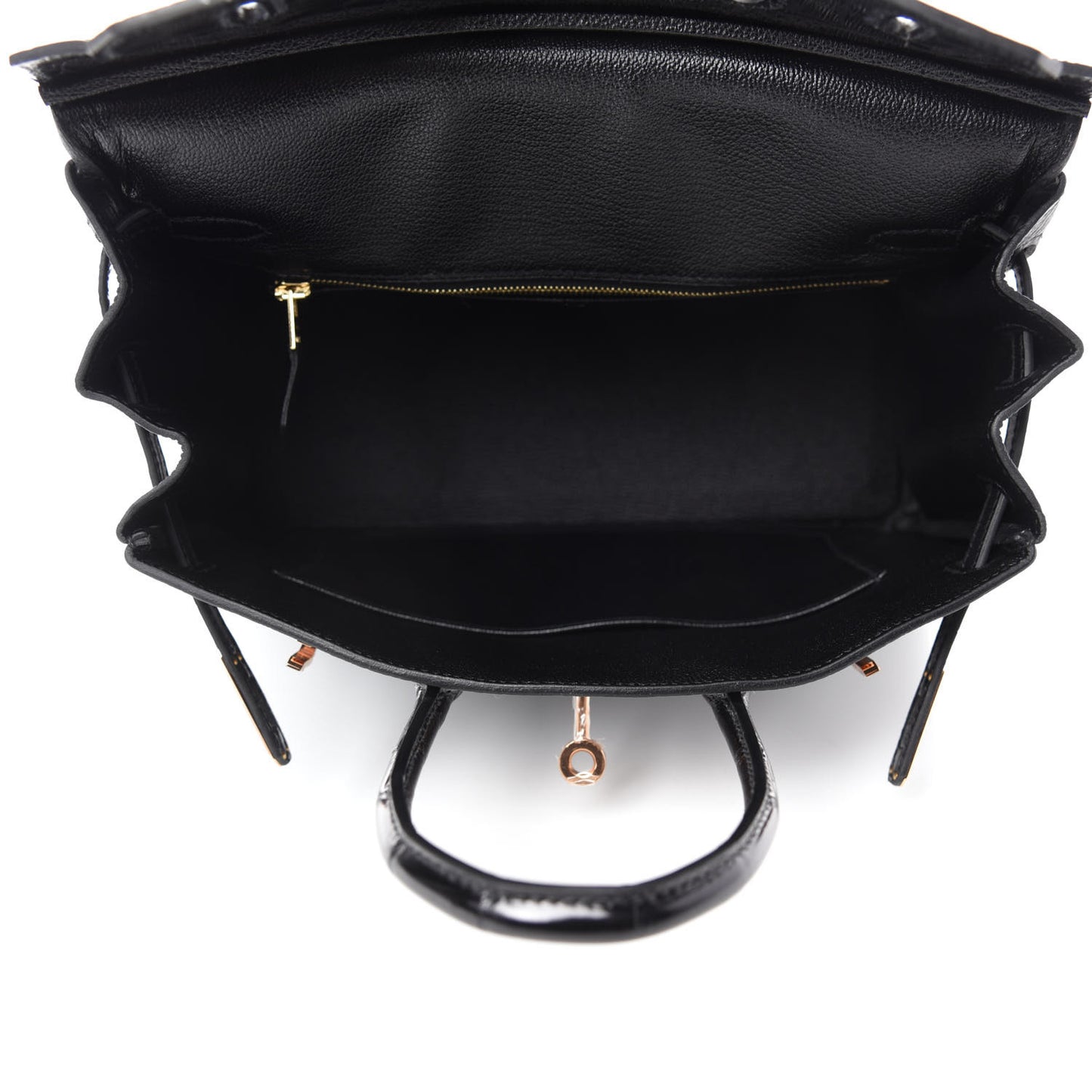 Togo Shiny Niloticus Crocodile Birkin Touch 25 Black