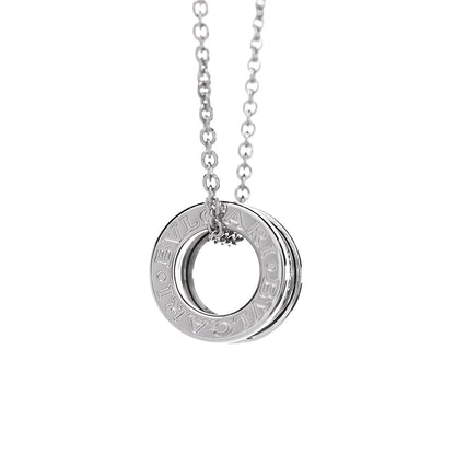 Bulgari 18K White Gold Diamond B.Zero1 Pave Pendant Necklace 4 of 6