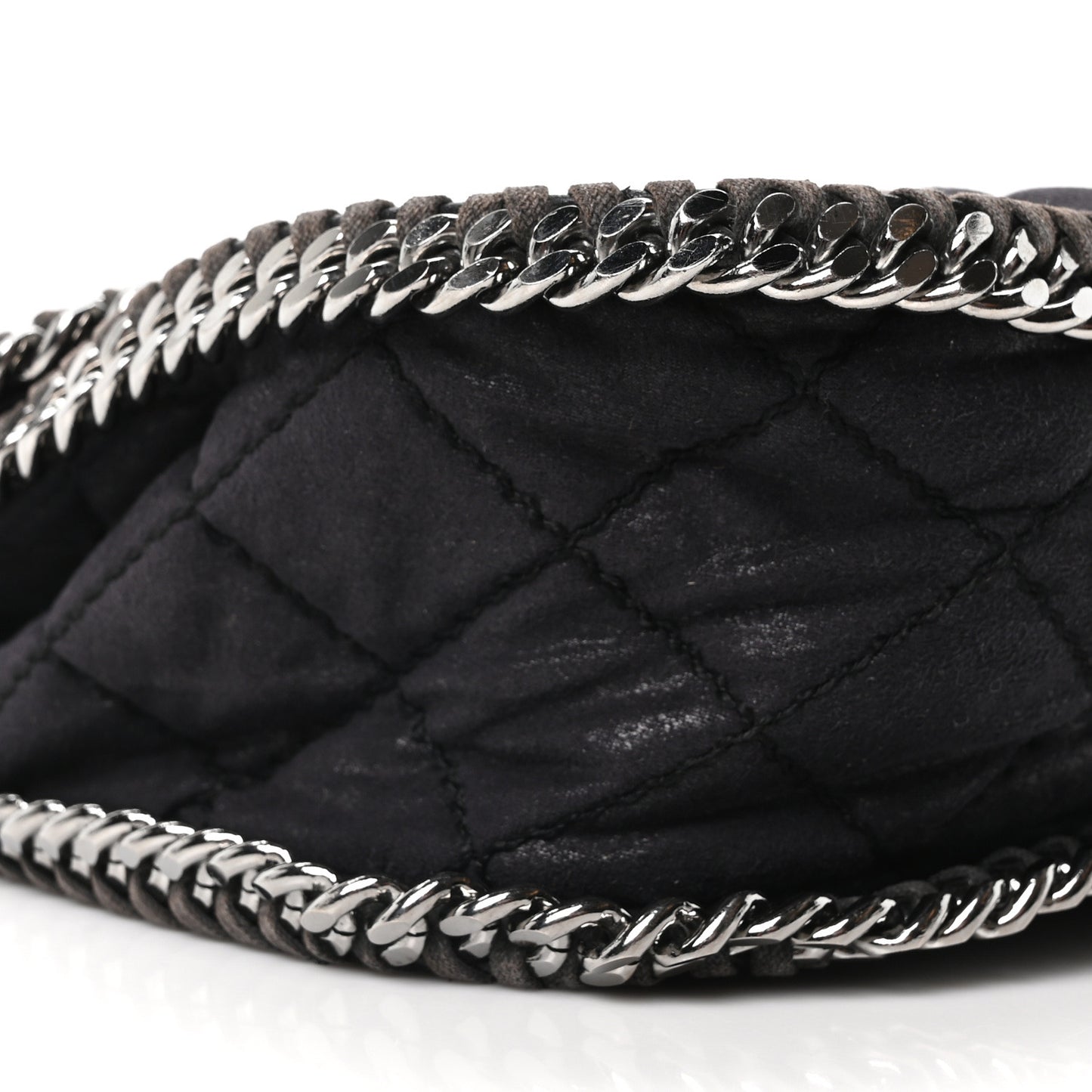 Shaggy Deer Quilted Falabella Shoulder Bag Black