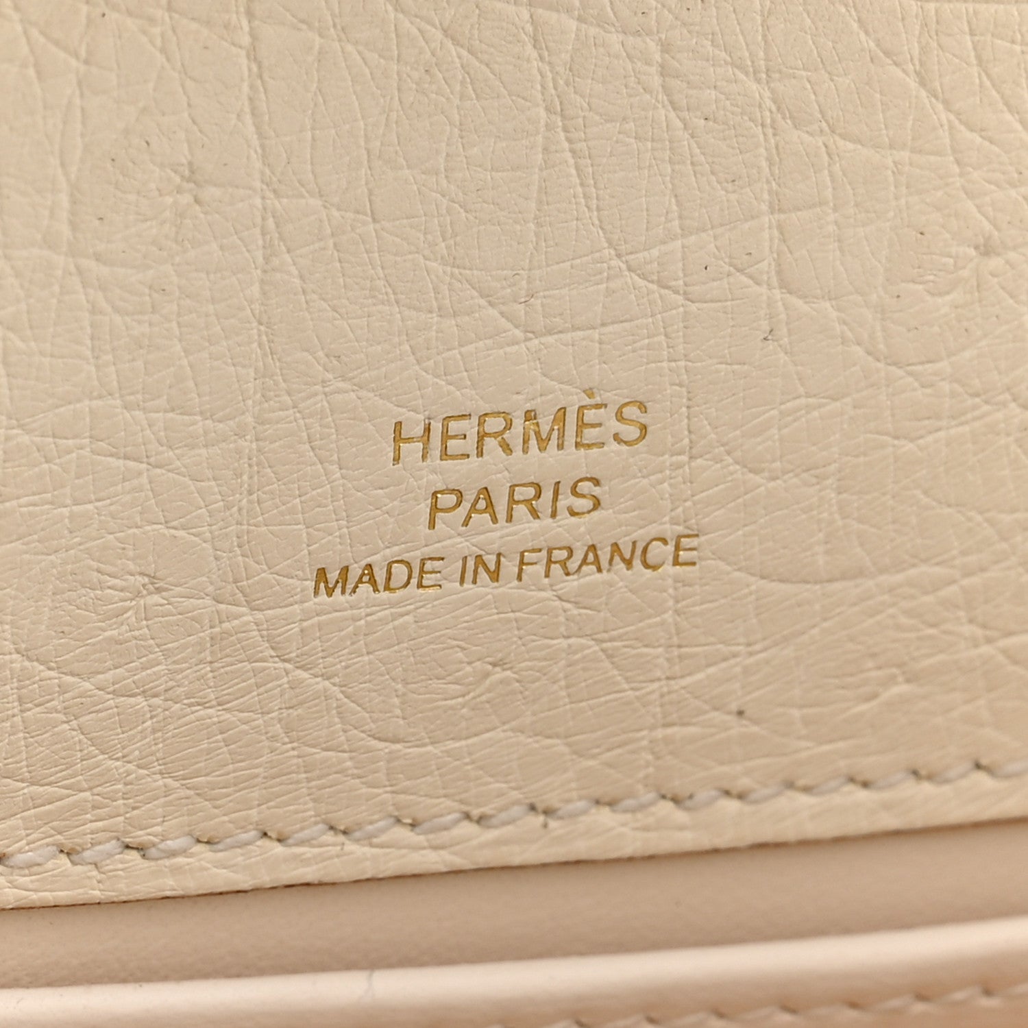 Hermes Ostrich Kelly Pochette Clutch Nata 6 of 12