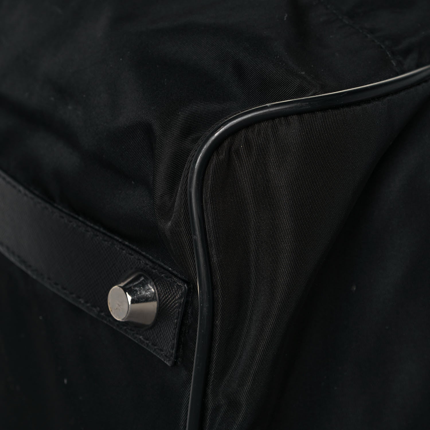 Prada Tessuto Nylon Saffiano Viaggio Duffle Black 10 of 14