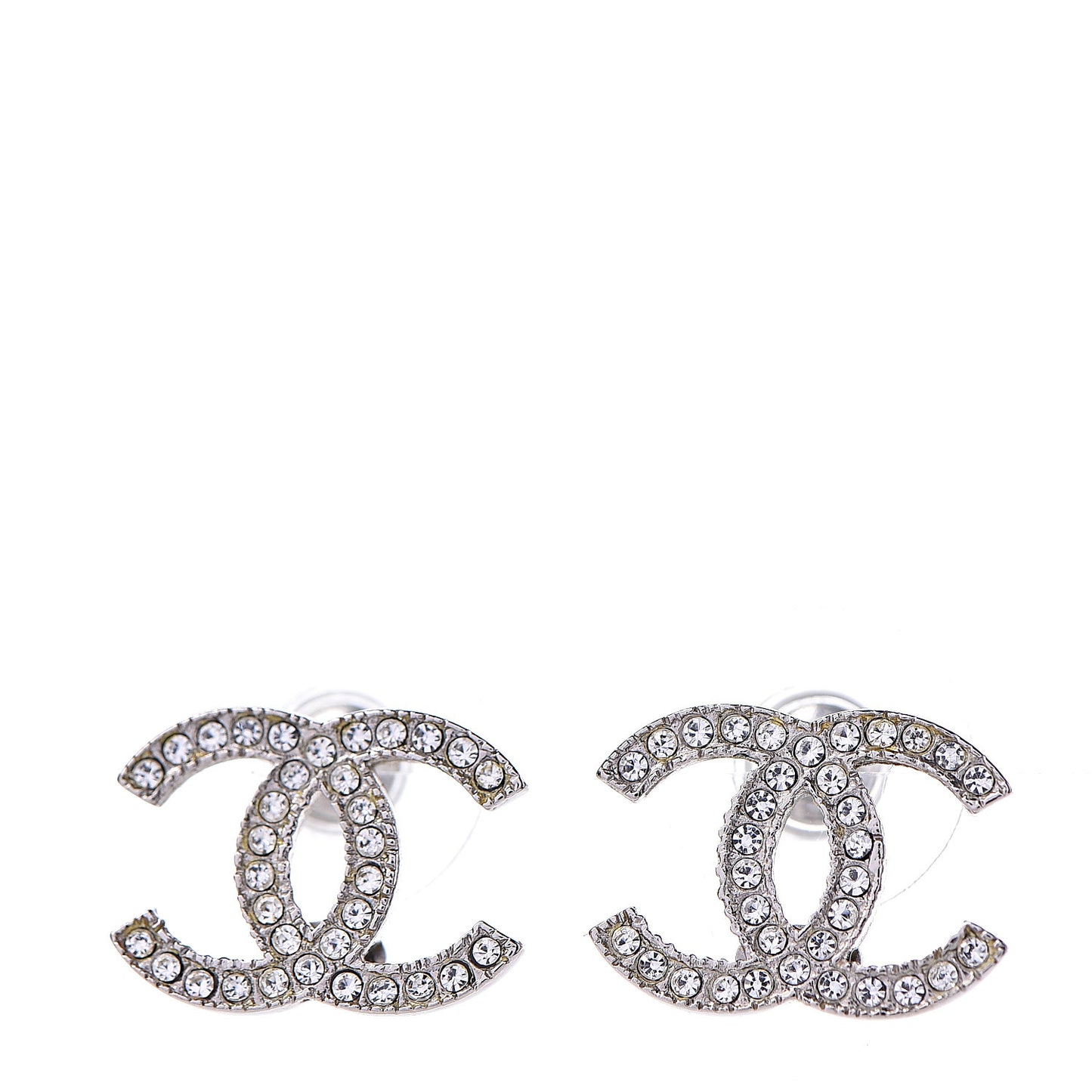Crystal Timeless CC Earrings Silver