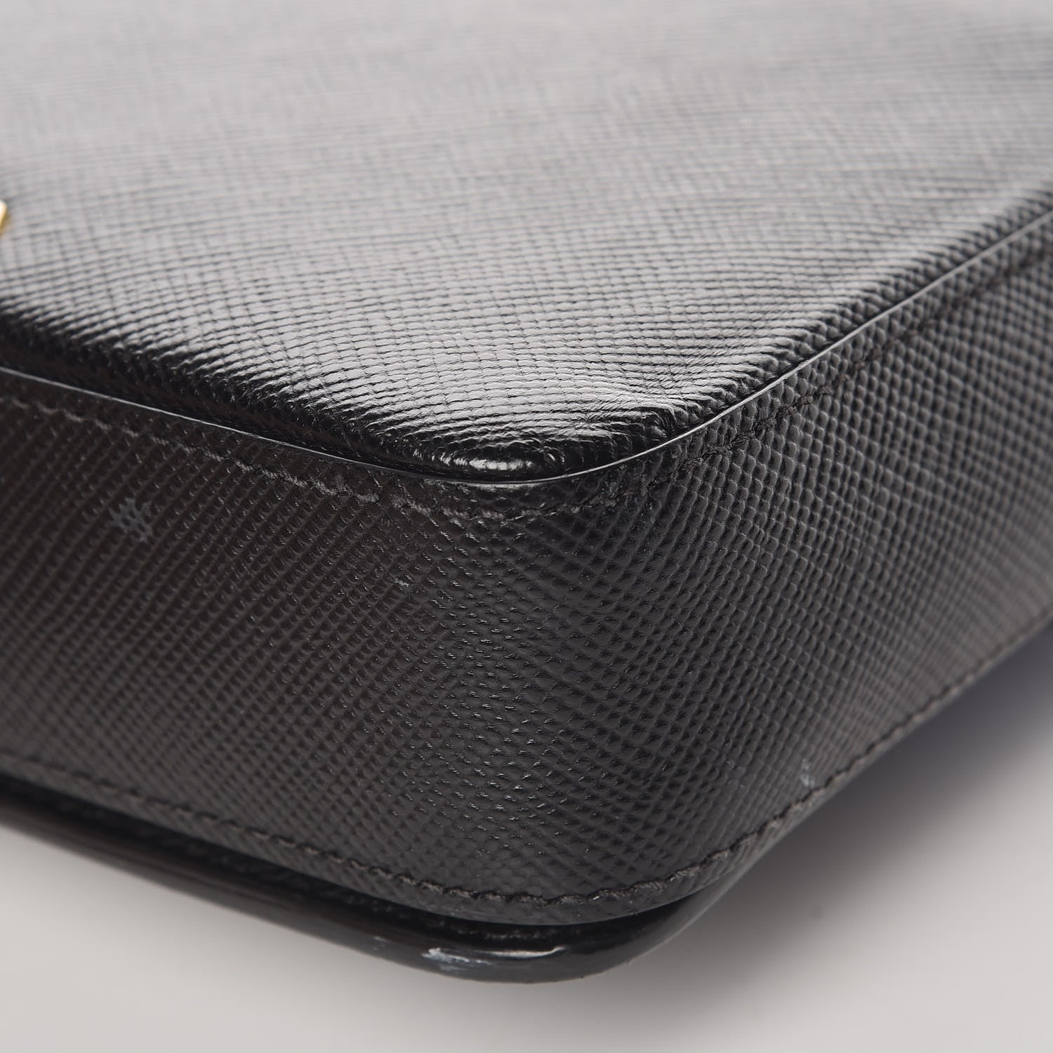 Prada Saffiano Bi-Color Crossbody Bag Inchiostro Black 14 of 15