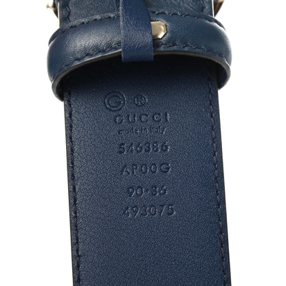 Gucci Moon Calfskin Interlocking G 37mm Belt 90 36 Cobalt Blue 3 of 4