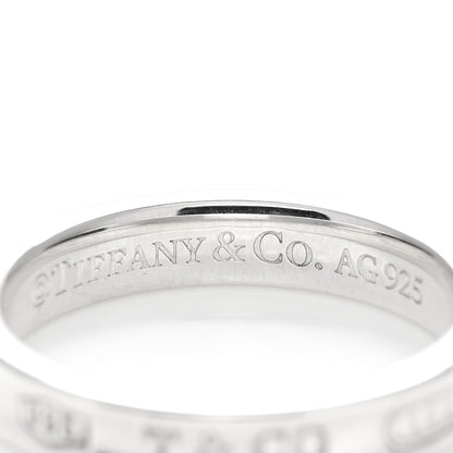 Tiffany Sterling Silver Narrow 1837 Band Ring 57 8 4 of 4