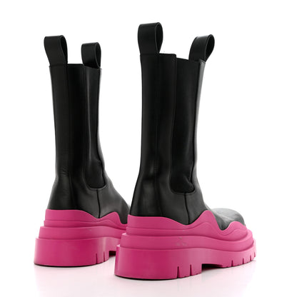 Bottega Veneta Calfskin The Tire Chelsea Boots 37 Black Hollyhock 4 of 8