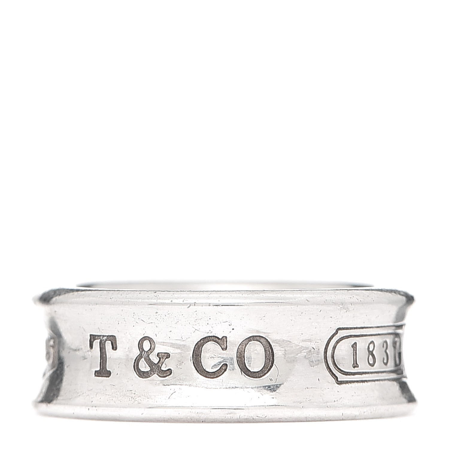 Tiffany Sterling Silver 1837 Band Ring 51 5.75 1 of 5