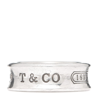 Tiffany Sterling Silver 1837 Band Ring 51 5.75 1 of 5