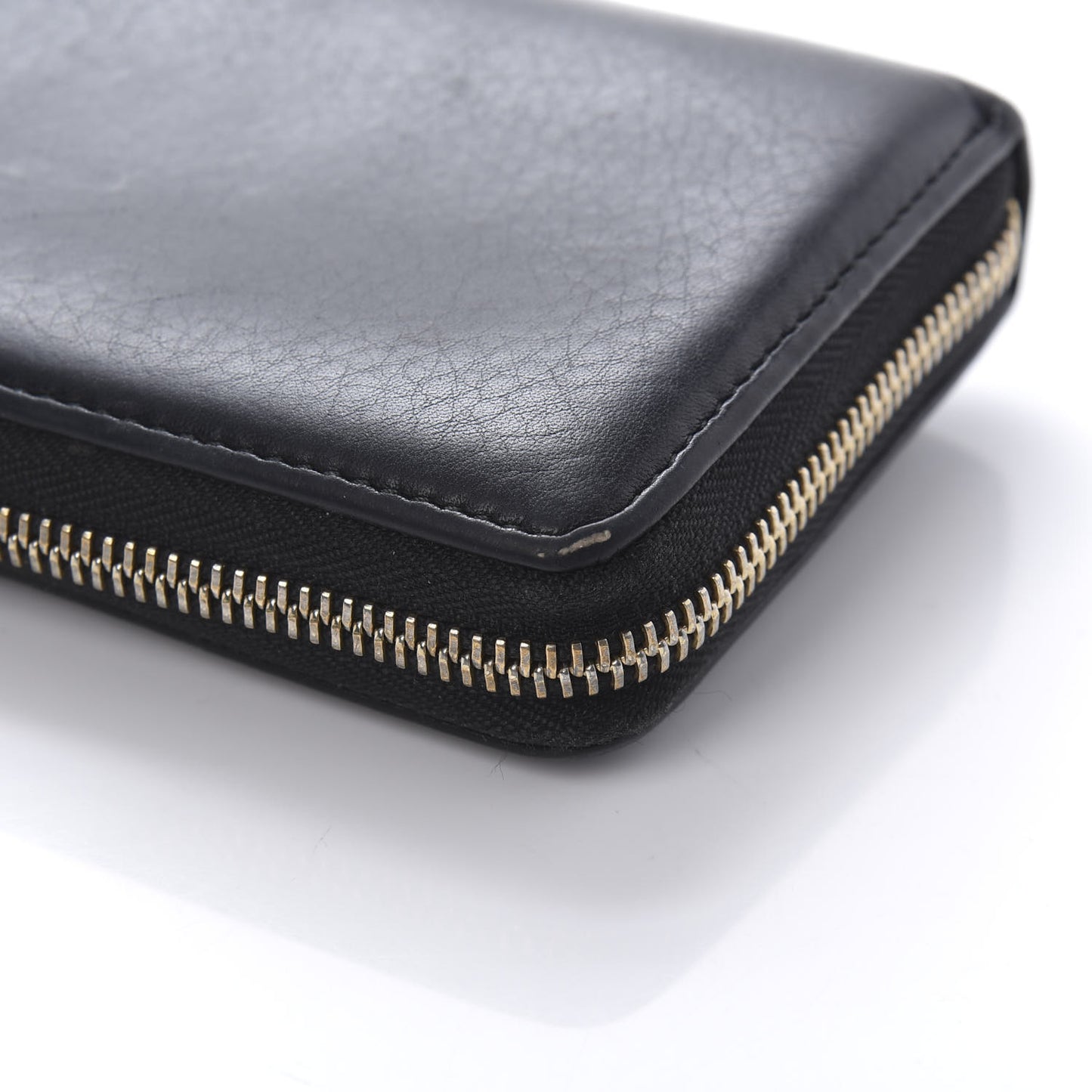 Calfskin Soho Zip Around Wallet Black