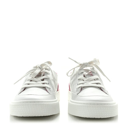 Hermes Matte Niloticus Crocodile Calfskin Deep Sneakers 38 White Magnolia 2 of 10