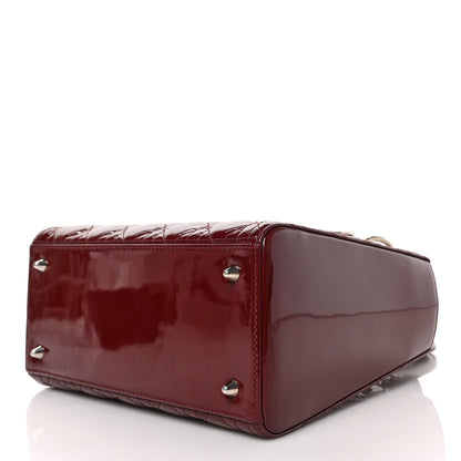 Christian Dior Patent Cannage Medium Lady Dior Burgundy Red 8 of 8